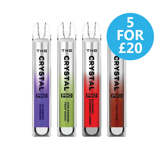 The Crystal Pro Disposable Vape Kit | 5 for £20