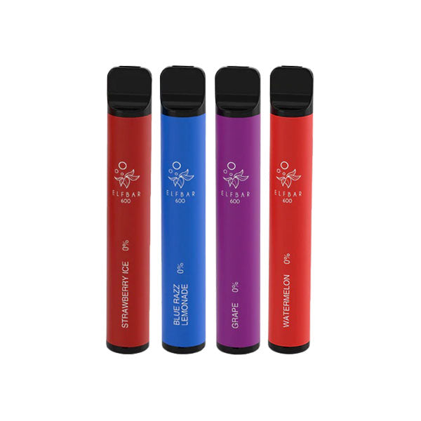 ELF Bar 600 Disposable 0mg | Pack of 10 | Nicotine Free