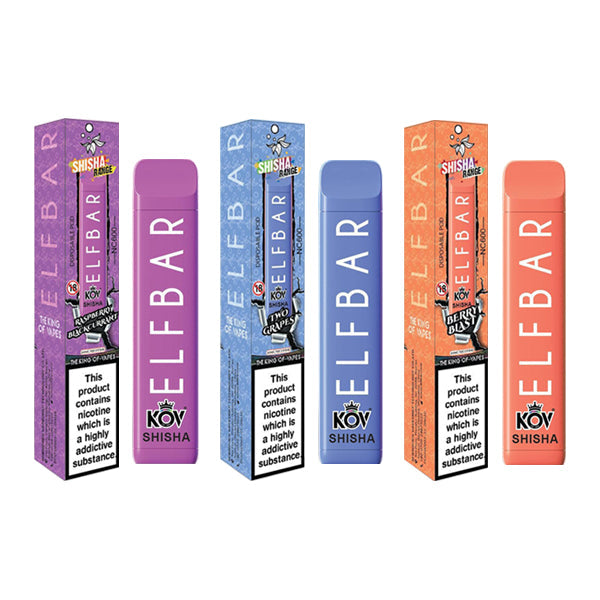Elf Bar Kov Shisha Range NC600 Disposable 600 Puffs  | 5 for £20