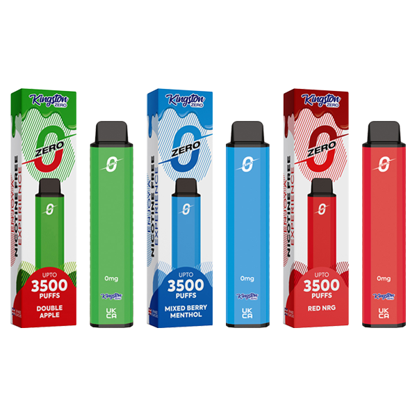 Kingston Zero Disposable 3500 Puffs | Pack of 10 | Nicotine Free