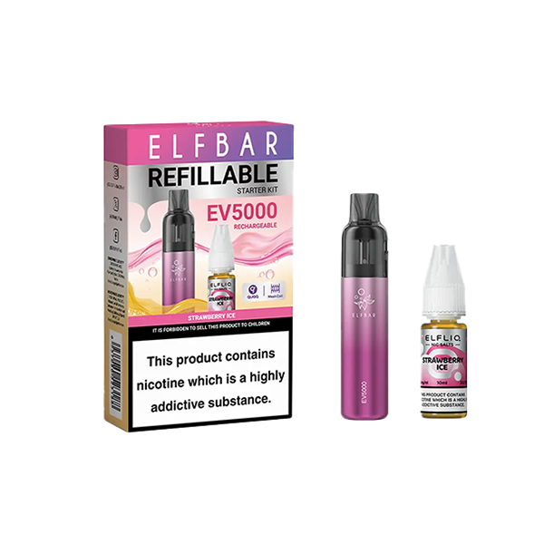 Elf Bar EV5000 Disposable Pod Kit + Elfliq Salt