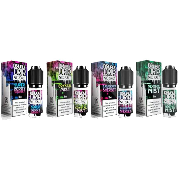 Double Drip 10ML Flavoured Nic Salts 10mg E Liquid (Pack of 2)