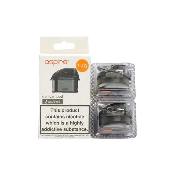 Aspire Minican Replacement Pods Two Pack 2ml (0.8Ohm/1.2Ohm)