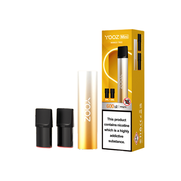 Yooz Mini Rechargeable Device & Vape Pods x2 600 Puffs