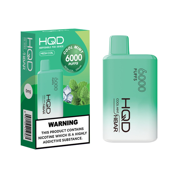 HQD HBAR Disposable Vape Device 6000 Puffs | Nicotine Free