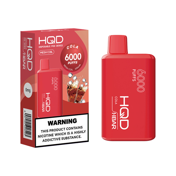 HQD HBAR Disposable Vape Device 6000 Puffs | Nicotine Free