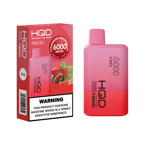 HQD HBAR Disposable Vape Device 6000 Puffs | Nicotine Free