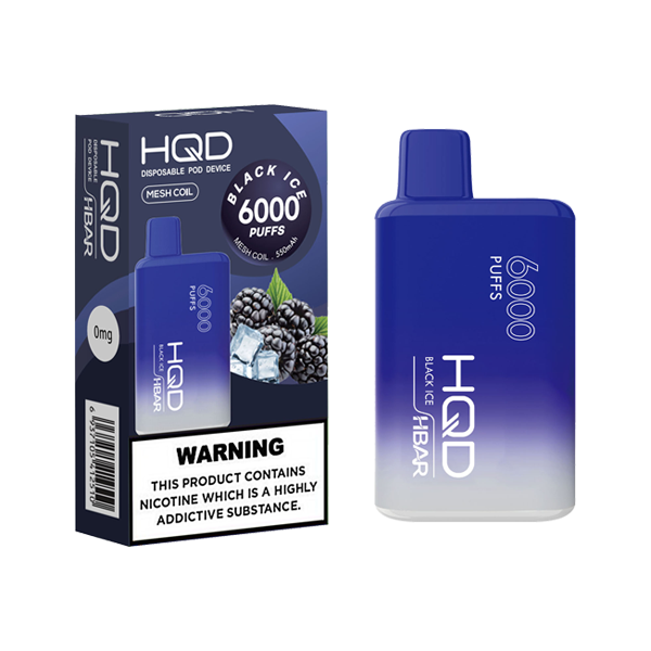 HQD HBAR Disposable Vape Device 6000 Puffs | Nicotine Free