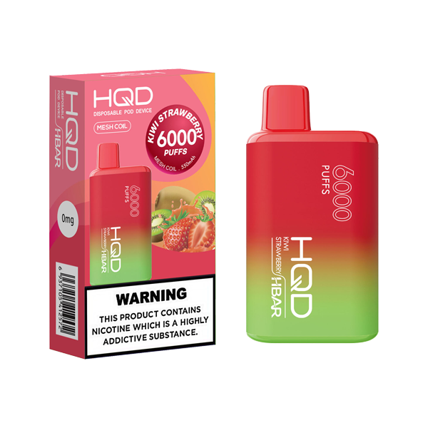 HQD HBAR Disposable Vape Device 6000 Puffs | Nicotine Free