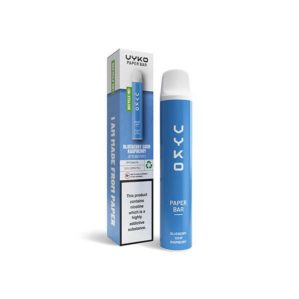 VYKO (99% Plastic Free) Paper Bar Disposable 800 Puffs | 4 in £13.96