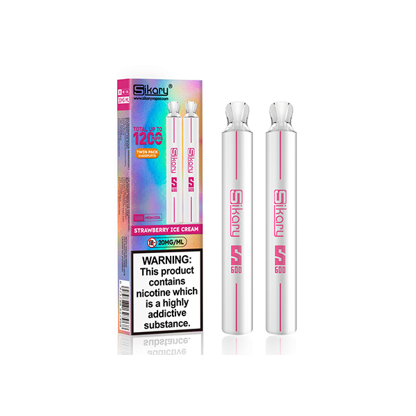 Sikary S600 Twin Pack Disposable Vapes 1200 Puffs