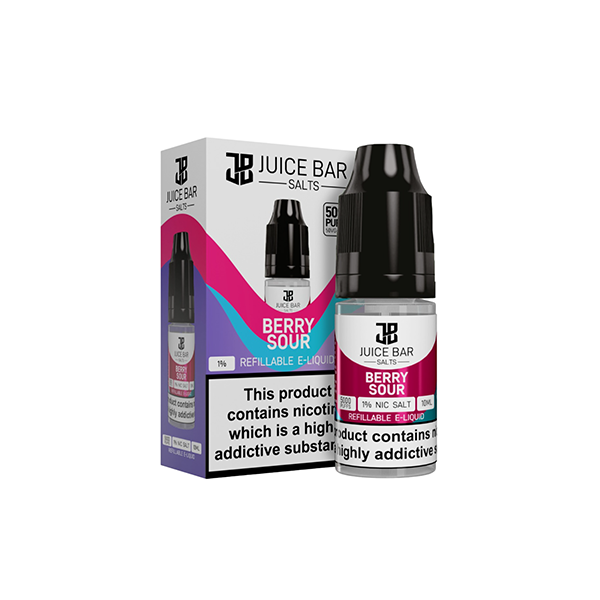 Juice Bar 10ml Nic Salt 20mg - Pack Of 5
