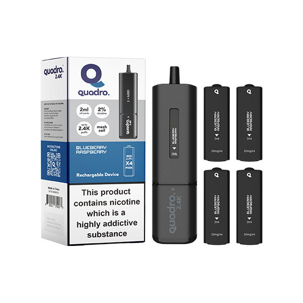 Quadro 2.4K Pod Vape Kit Black Series 2400 Puffs