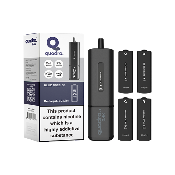 Quadro 2.4K Pod Vape Kit Black Series 2400 Puffs