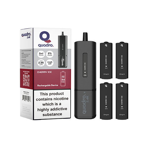 Quadro 2.4K Pod Vape Kit Black Series 2400 Puffs