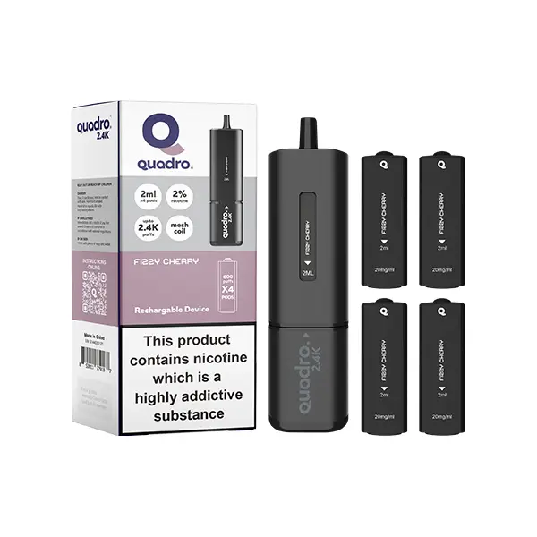 Quadro 2.4K Pod Vape Kit Black Series 2400 Puffs