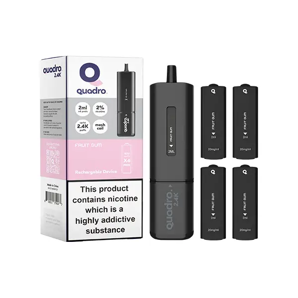 Quadro 2.4K Pod Vape Kit Black Series 2400 Puffs