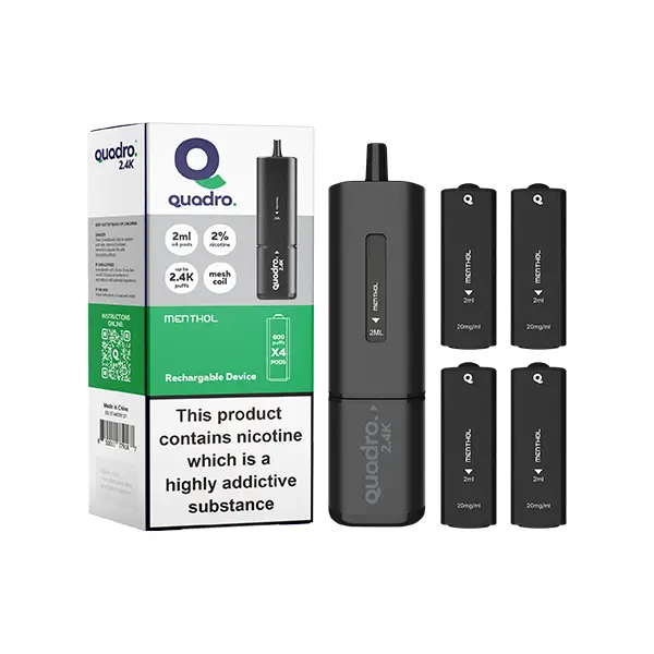 Quadro 2.4K Pod Vape Kit Black Series 2400 Puffs