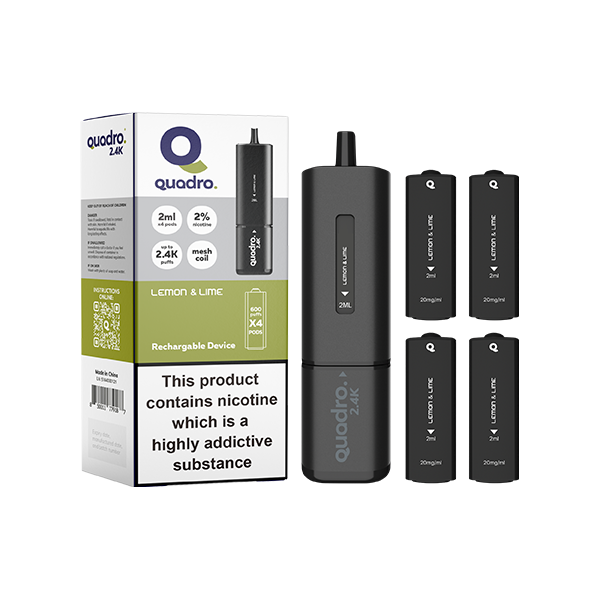 Quadro 2.4K Pod Vape Kit Black Series 2400 Puffs