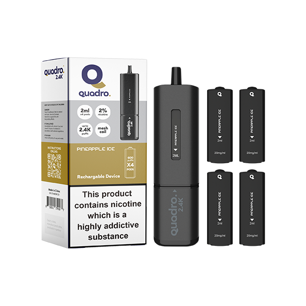 Quadro 2.4K Pod Vape Kit Black Series 2400 Puffs