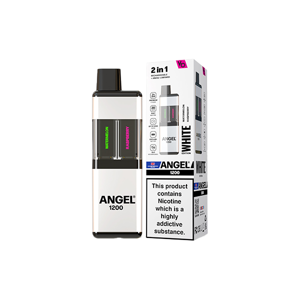 20mg Angel 1200 2in1 By Vapes Bar Dual Prefilled Pod Kit 1200 Puffs