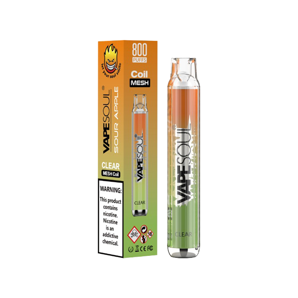 VapeSoul Clear Disposable 800 Puffs | 5 for £20