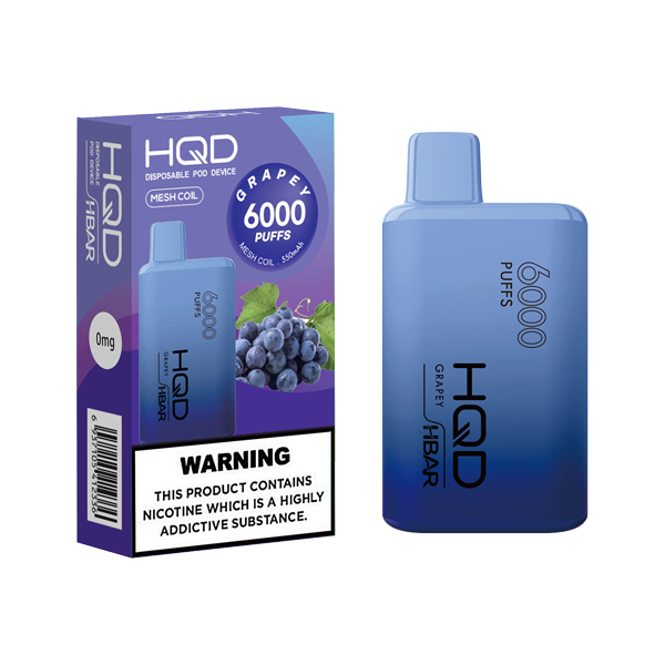 HQD HBAR Disposable Vape Device 6000 Puffs | Nicotine Free